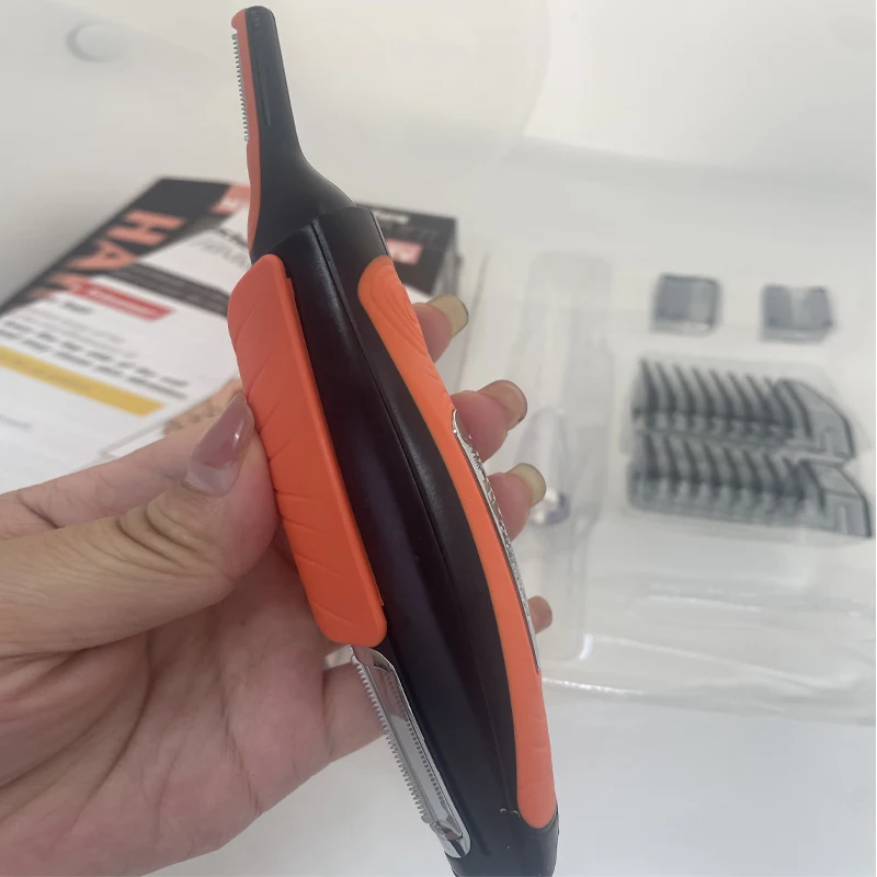 6 em 1 precisão elétrica micro sobrancelha orelha nariz trimmer remoção clipper barbeador pessoal cuidados com o rosto aparador de cabelo com luz led