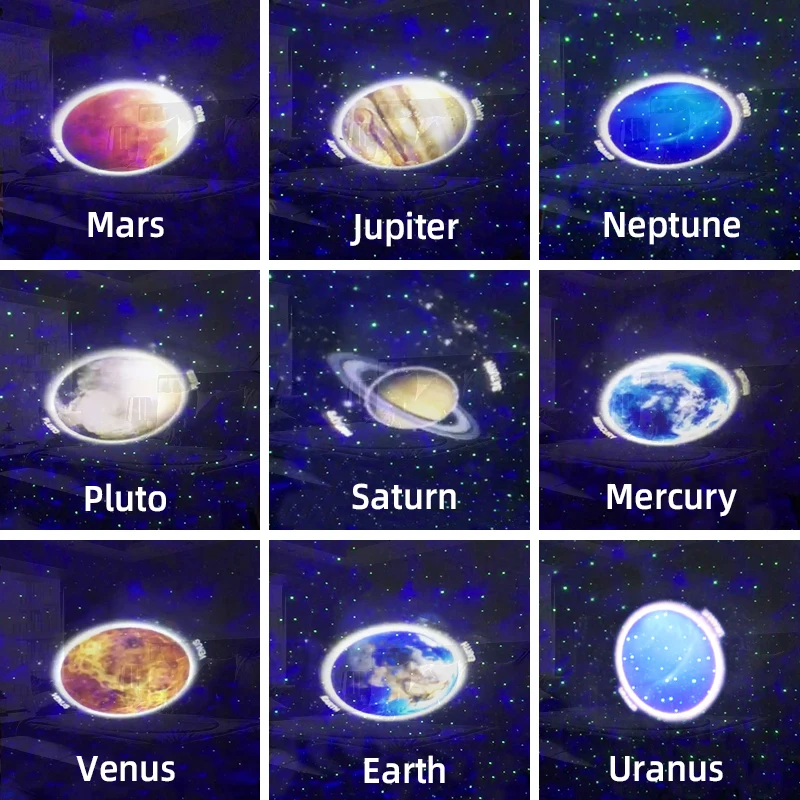 HCWE Sterprojector Afstandsbediening Kleurveranderende muziek voor luidspreker Timer Ocean Wave LED-nachtlampje Lamp voor baby/kinderen