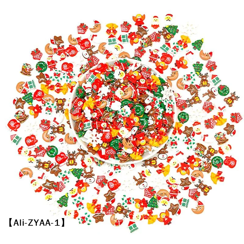 【A】10/30Pcs New Cute Christmas Series Flat Back Resin Cabochons For DIY Jewelry Craft Scrapbooking Decoration Accessorie