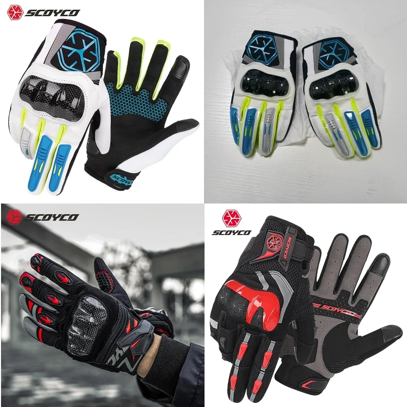 

High-end SCOYCO Men Women Motorbike Gloves Motocross Motorcycle Riding Locomotive Motos Guantes Carbon Fiber Touch Screen Gloves