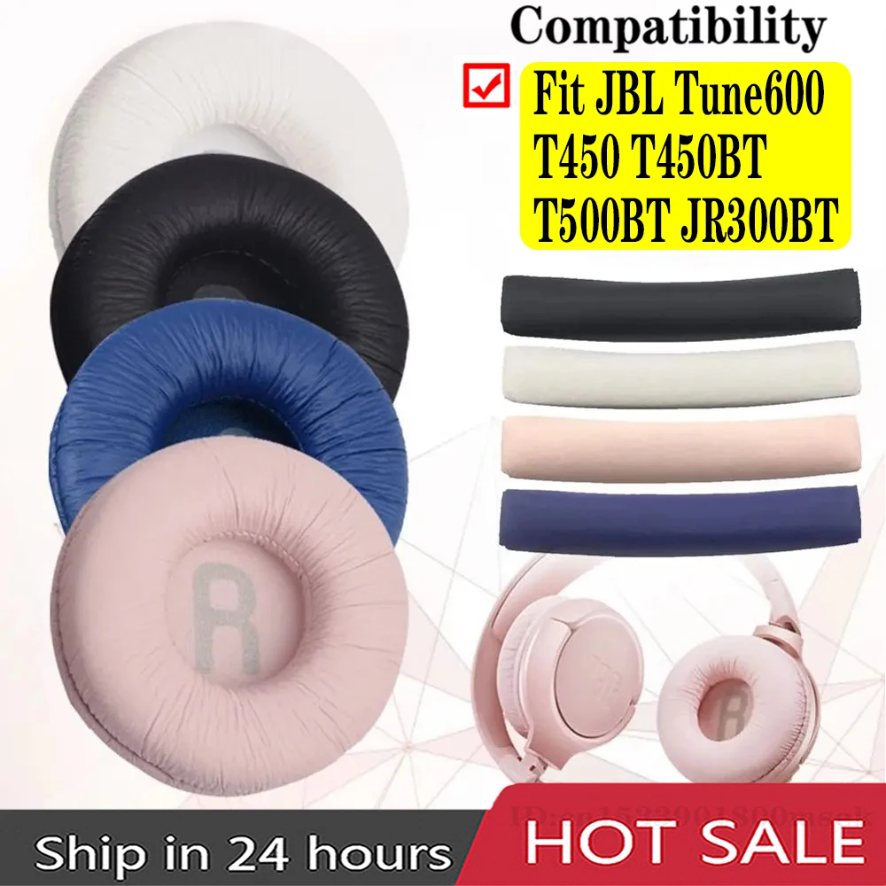 1 Pair 70mm Replacement Foam Ear Pads Pillow Cushion Cover for JBL Tune 600 T450 T450BT T500BT JR300BT Soft Headphone Headset