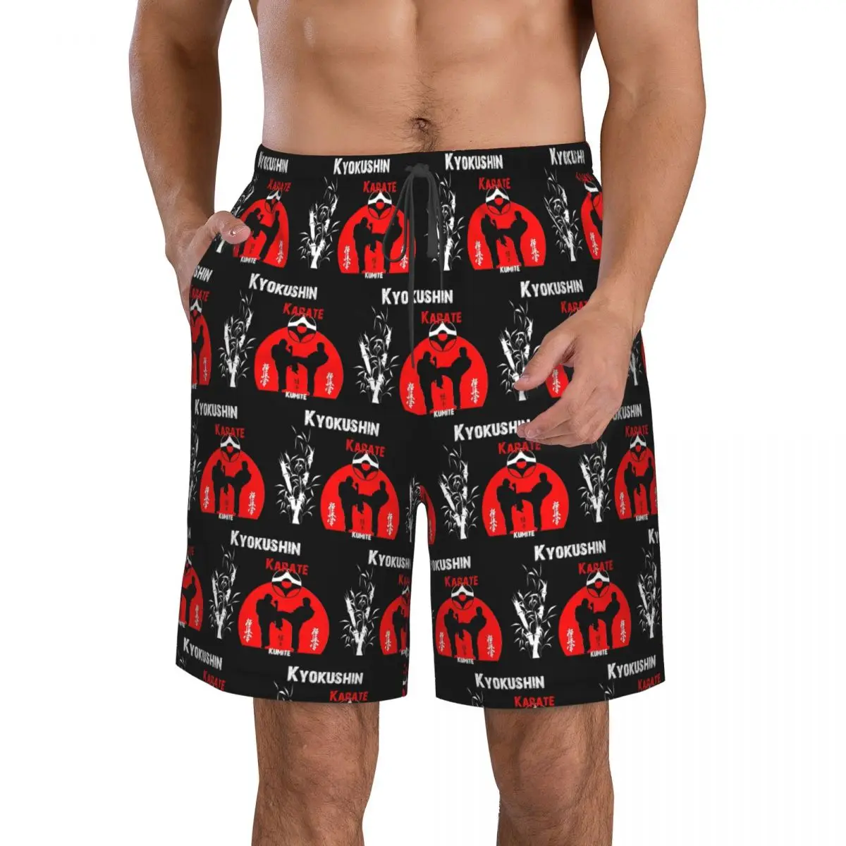 

Kyokushi Karate Kumite Scene Trunks Beach Board Shorts Casual Quick Dry Swim Summer Men Pants