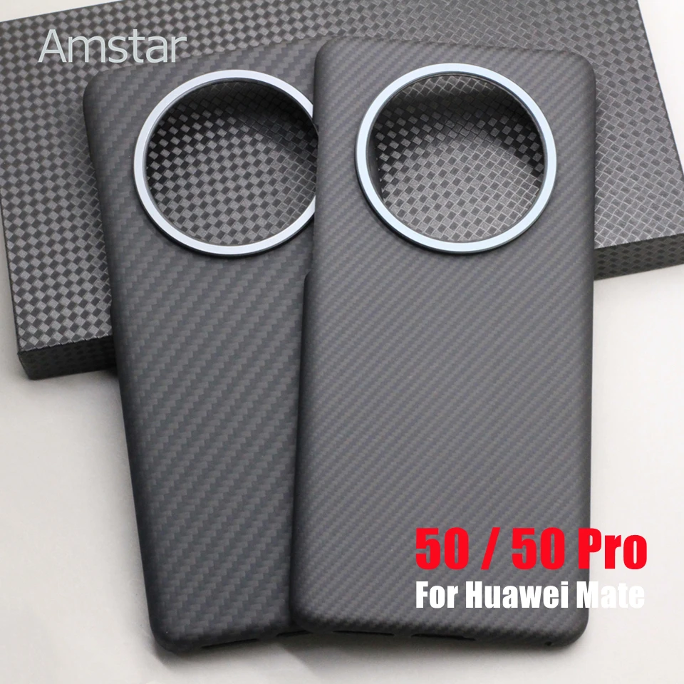 

Amstar Premium Carbon Fiber Protective Case for Huawei Mate 50 Pro Ultra-thin Anti-drop Aramid Fiber Mate 50 Pro Phone Cover