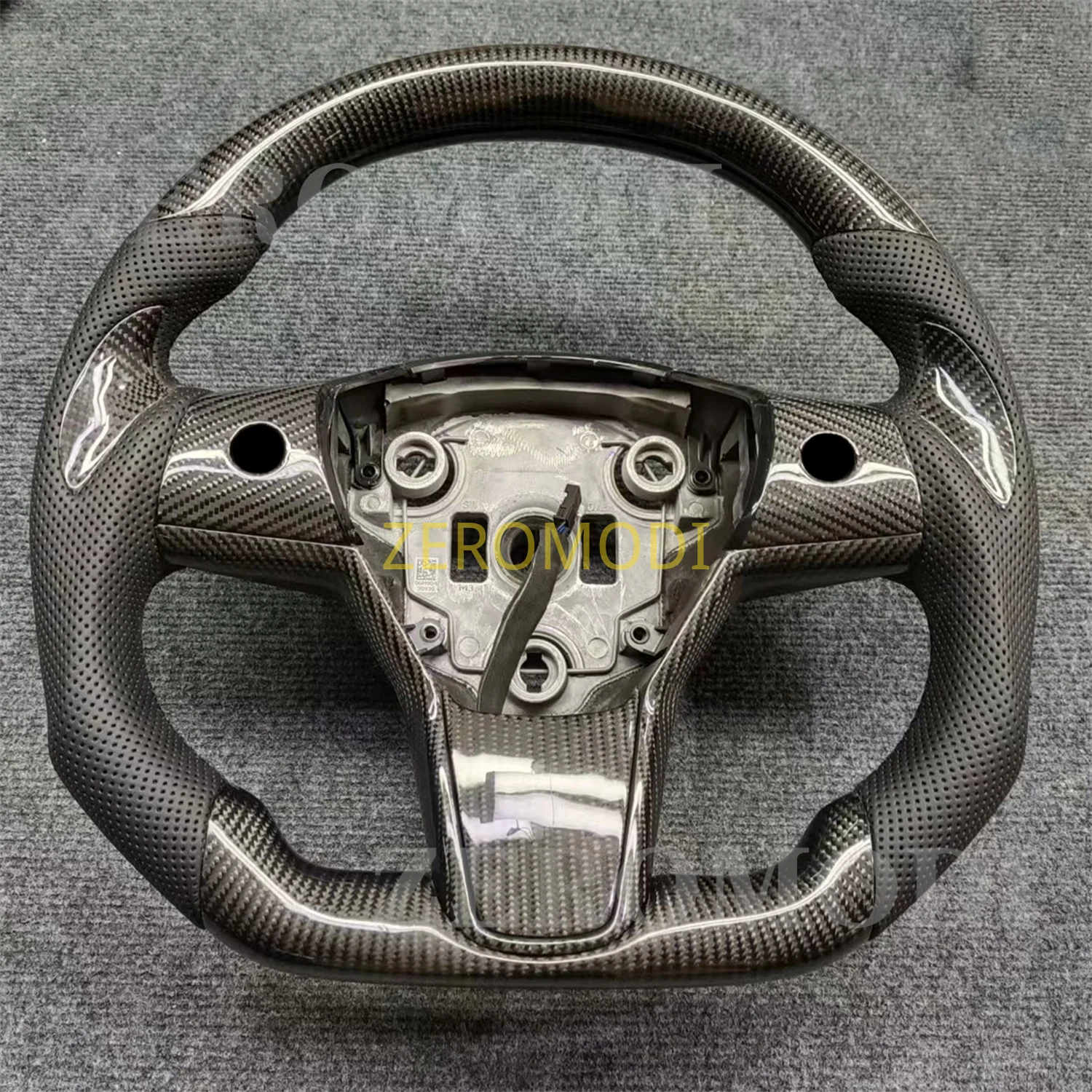 Matte Carbon Fiber Steering Wheel for Tesla Model 3 Model Y 2016 2017 2018 2019 2020 2021 2022 Customized