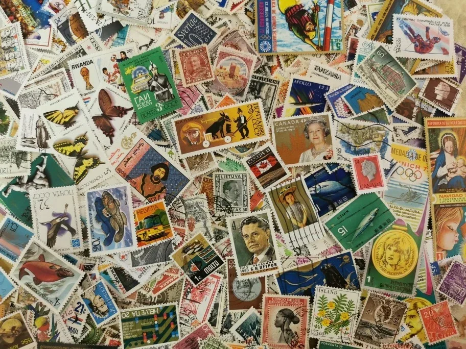 500 PCS/ 1000 PCS Different Post Stamps From Word, Real Original,Good Condition Collection