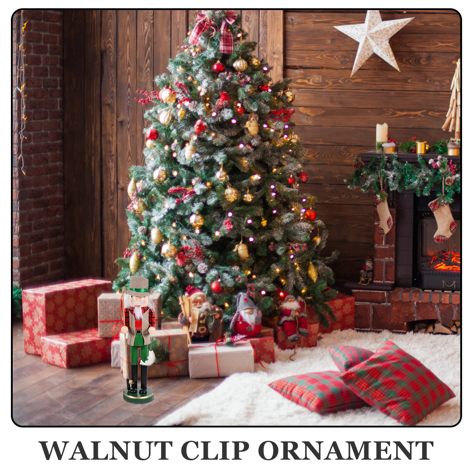 

Wood Nutcracker Statue Christmas Decoration Xmas Nutcracker Decor Table Ornament Holiday Display Wood Xmas Nutcrackers