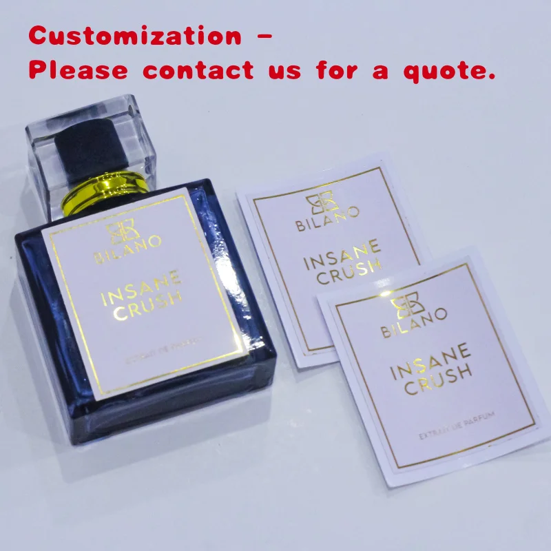 custom.Customizable Print Perfume Label Sticker Durable and Waterproof Golden Metalized Other Label Sti