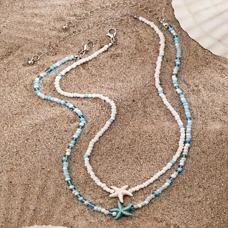 Star Moon Lace Necklace Cute Chic Boho Unique for Women, Trendy Layering Pendant Charm Style, Daily Party Gift Evening Wedding