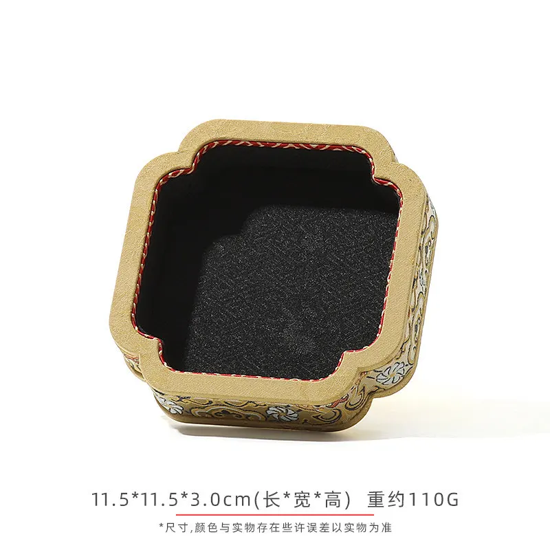 Elegant Palace Velvet Appraisal Plate, Hand String & Bracelet Display, China-Chic Silk Tray for Jewelry Storage