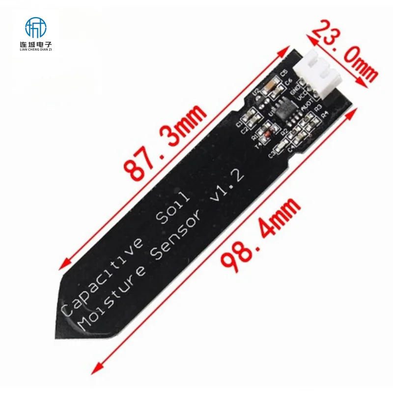 5Pcs/Lot Capacitive Soil Sensor Module, Anti-Corrosion Design, Wide Voltage Input 3.3V for Garden Monitoring