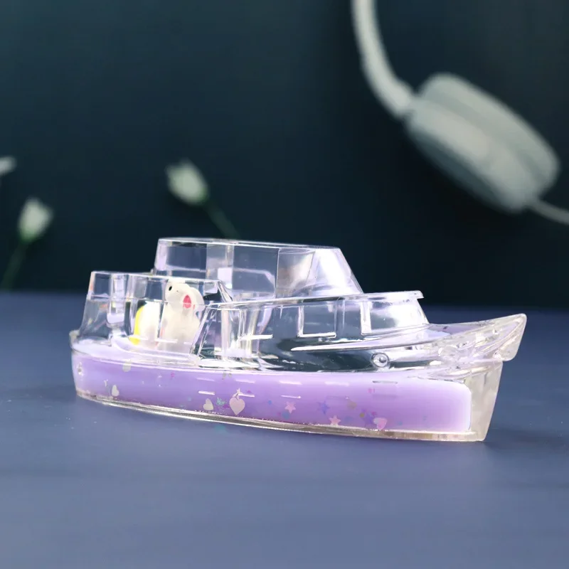 Desktop Liquid Floating Decompression Oil Droplets, Mediterranean Style Ship, Office Decoration, Home Decoration, Sailboat Fluid
