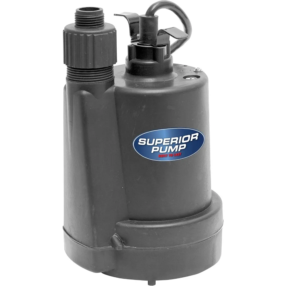 

91250 1800GPH Thermoplastic Submersible Utility Pump with 10-Foot Cord, 1/4 HP