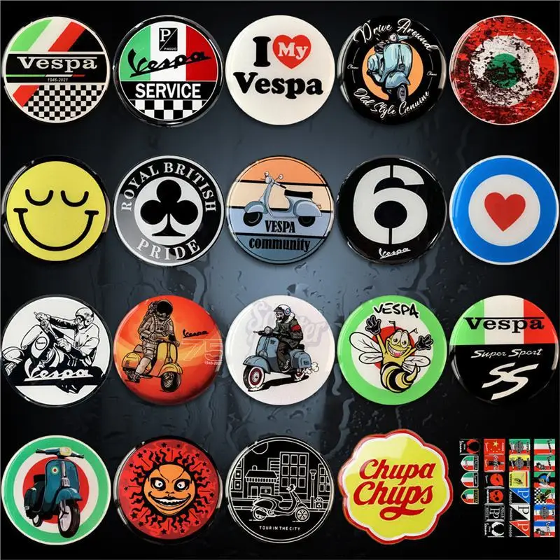 Pegatinas magnéticas suaves para Piaggio Vespa MP3 ZIP PX Primavera GTS300 Sprint 150, calcomanías para motocicleta, accesorios de decoración