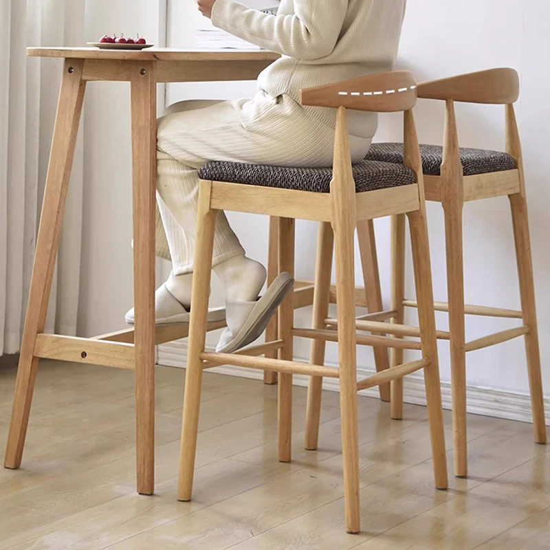 مقاعد مريحة من الألومنيوم للبار مريحة وبسيطة وطويلة وحديثة من الخشب مقاعد للبار مصممة منضدة كرسي دي بار أثاث فريد من نوعه