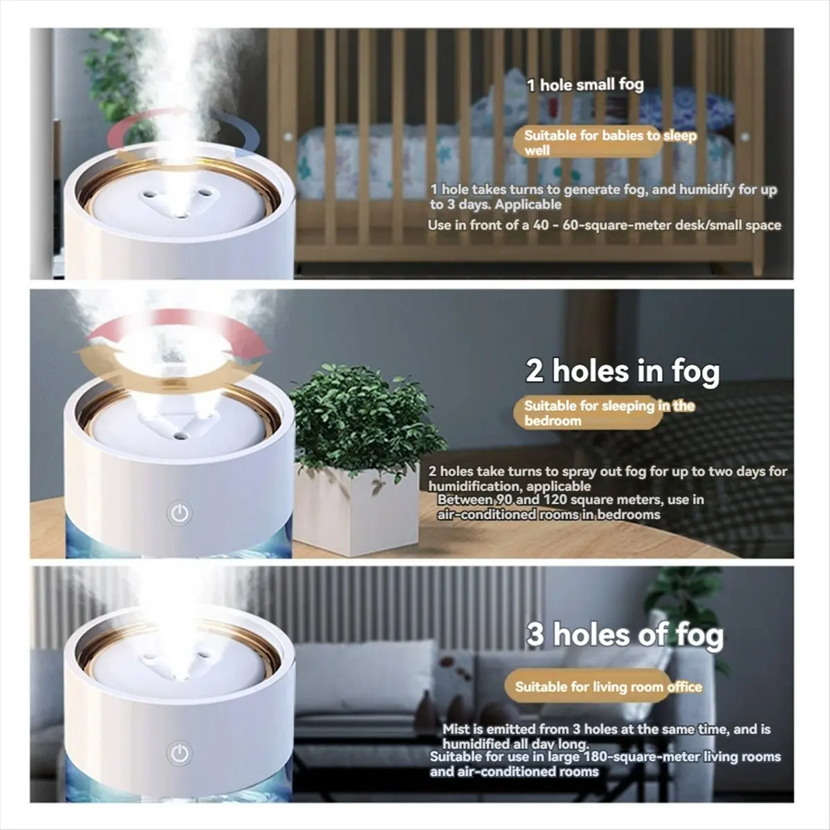 

(A61K) 2L Large-Capacity Transparent Humidifier USB Mute with LED Lamp Ultrasonic Essenti OIL Diffus Aroma