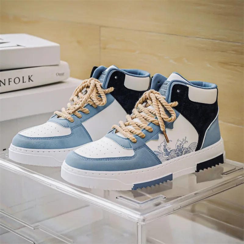 أحذية رياضية رجالية عصرية وصلت حديثًا للخريف أحذية عالية الجودة غير رسمية على الطراز الكوري متعددة الاستخدامات للمراهقين نعل سميك للبيع بالجملة حذاء AJTrendy #2