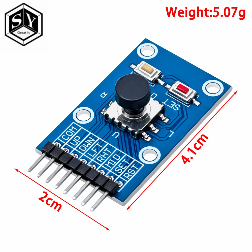 Module de boutons de Navigation à cinq directions pour MCU AVR, Joystick à bascule 5D, clavier indépendant pour Arduino