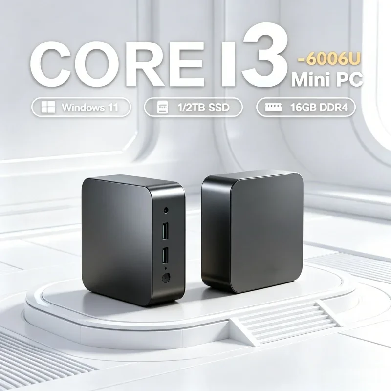 Smooth-running Mini Desktop PC Core i3-6006U Latest 2026 Model 16GB RAM 1TB/2TB SSD 4K HD WiFi6 BT5.2 Win11 Pro Home Use