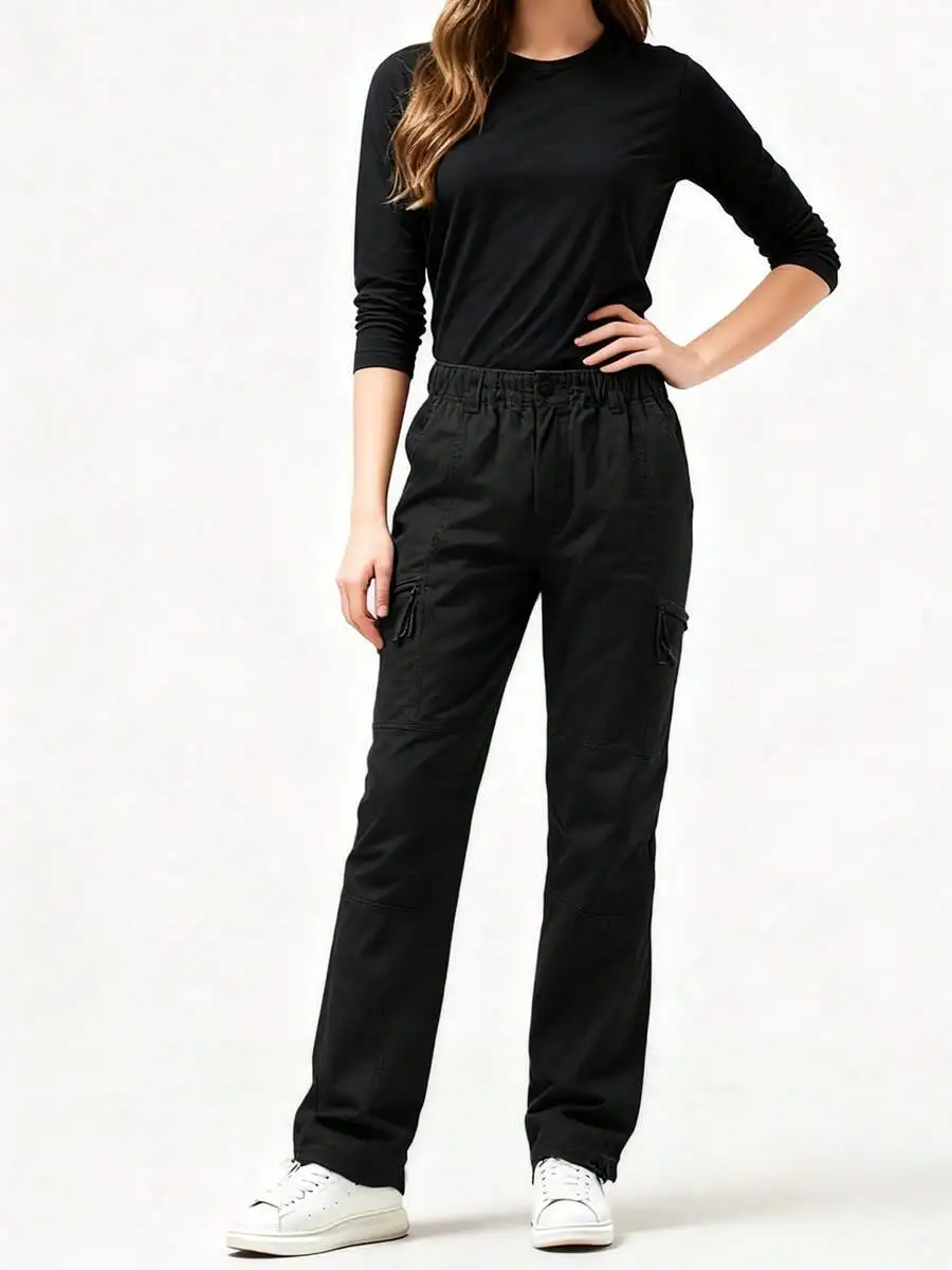 Anti-Scald And Wear-Resistant Elastic Waist Long Pants, Labor Protection Work Pants, Men's Work Uniform Pants, Loose-Fitting, view 2