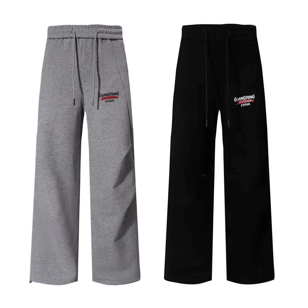 

Черные спортивные штаны с эластичной резинкой на талии и карманами на молнии, широкие черные спортивные штаны, брюки для женщин и мужчин, уличная одежда, зимне-весенние трендовые брюки