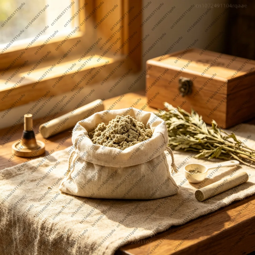 500g Natural Mugwort Incense Powder Dried Herb for Burning, Aromatherapy, Meditation, Moxibustion Aid - Air Freshener,Calming