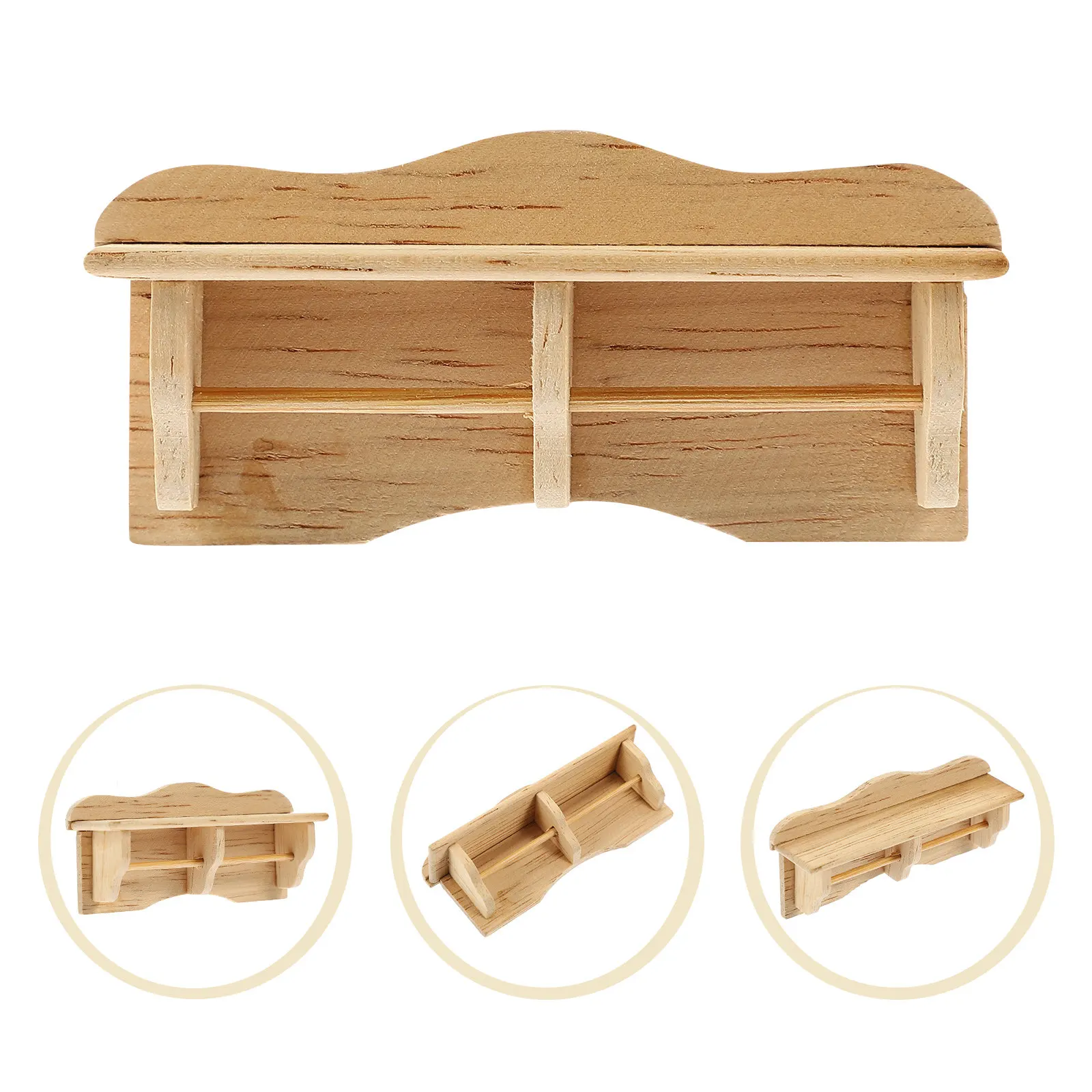 

1 12 Scale Miniature Wooden Storage Rack for Dollhouse Kitchen Bedroom Decor Mini House Furniture Accessory Small Wooden Stand