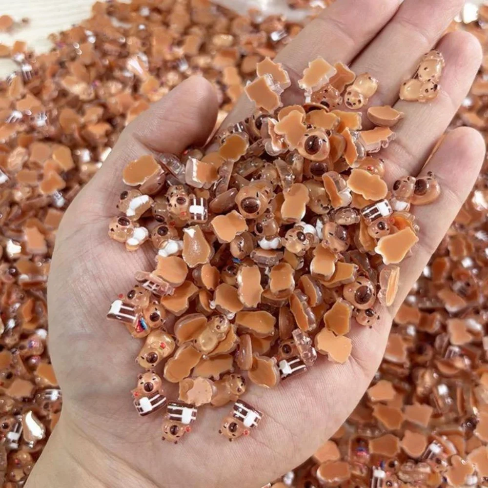 كابيبارا مكتب زخرفة ضوء الليل تماثيل صغيرة على شكل حيوانات كابيبارا المنمنمات صديقة للبيئة مسمار الفن اكسسوارات لمكتب الأظافر