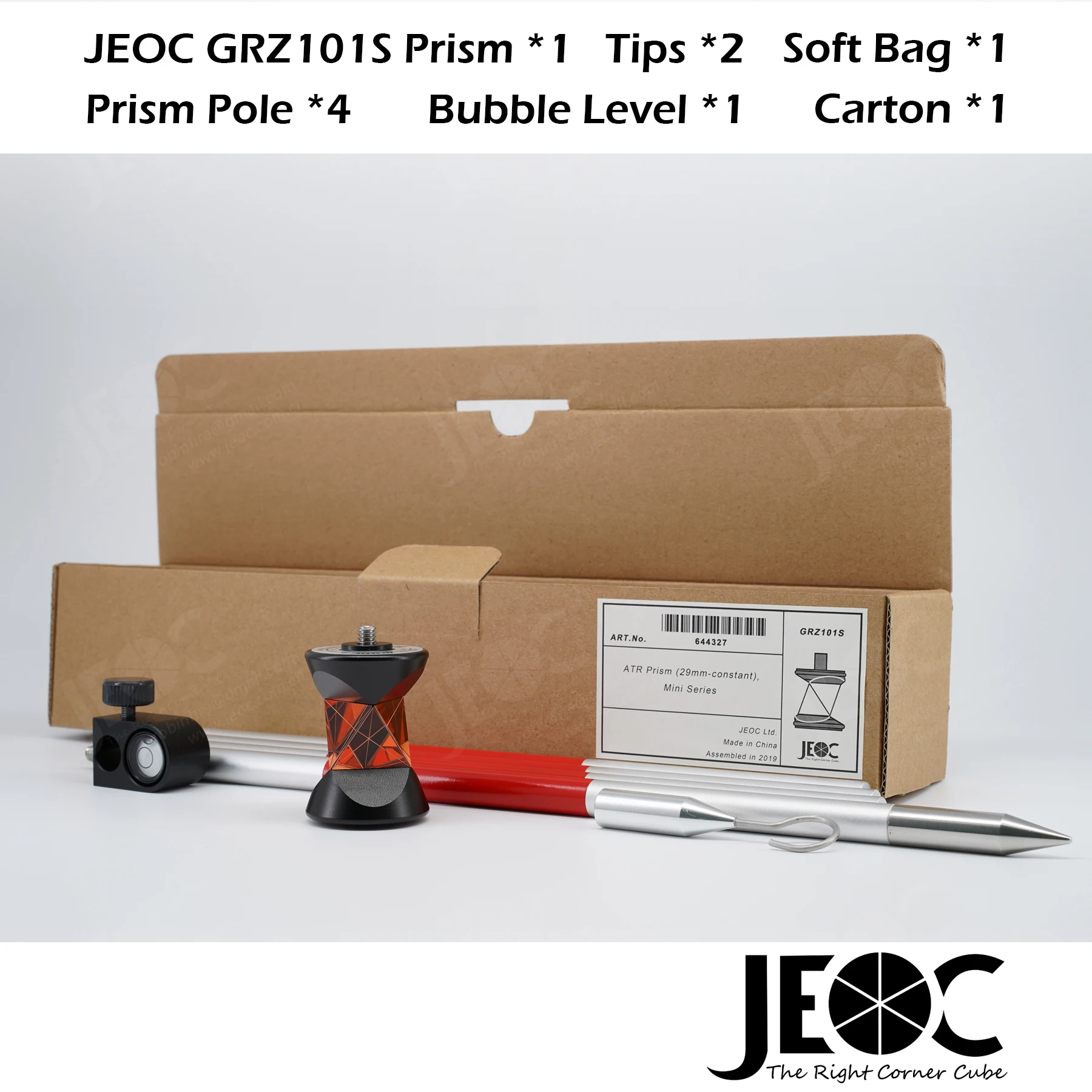 Imagem -06 - Jeoc Grz101s Novo Mini Prisma de 360 Graus para Estação Total Leica Atr Mini Prisma Topografia Topografia Acessórios para Equipamentos