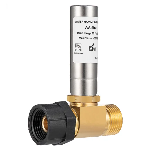 Copper Water Hammer Arrestor 3/4 NH Thread 7/8 Inch Connector For Laundry Appliance Toilet Plumbing Stop Valve Noise Reduction