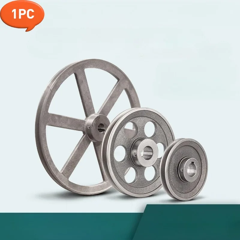 

1pc 140-200mm A Type Pulley Thickened Hollow Dia Single-Slot Cast Iron Wheel Power Tool Accessories