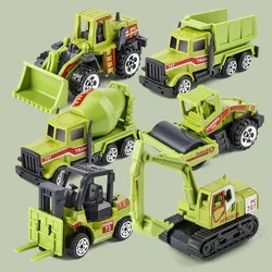 Children Educational Toys Simulation Sliding Alloy Mini Engineering Car Excavator Bulldozer Roller Dumper Boy Birthday Gift