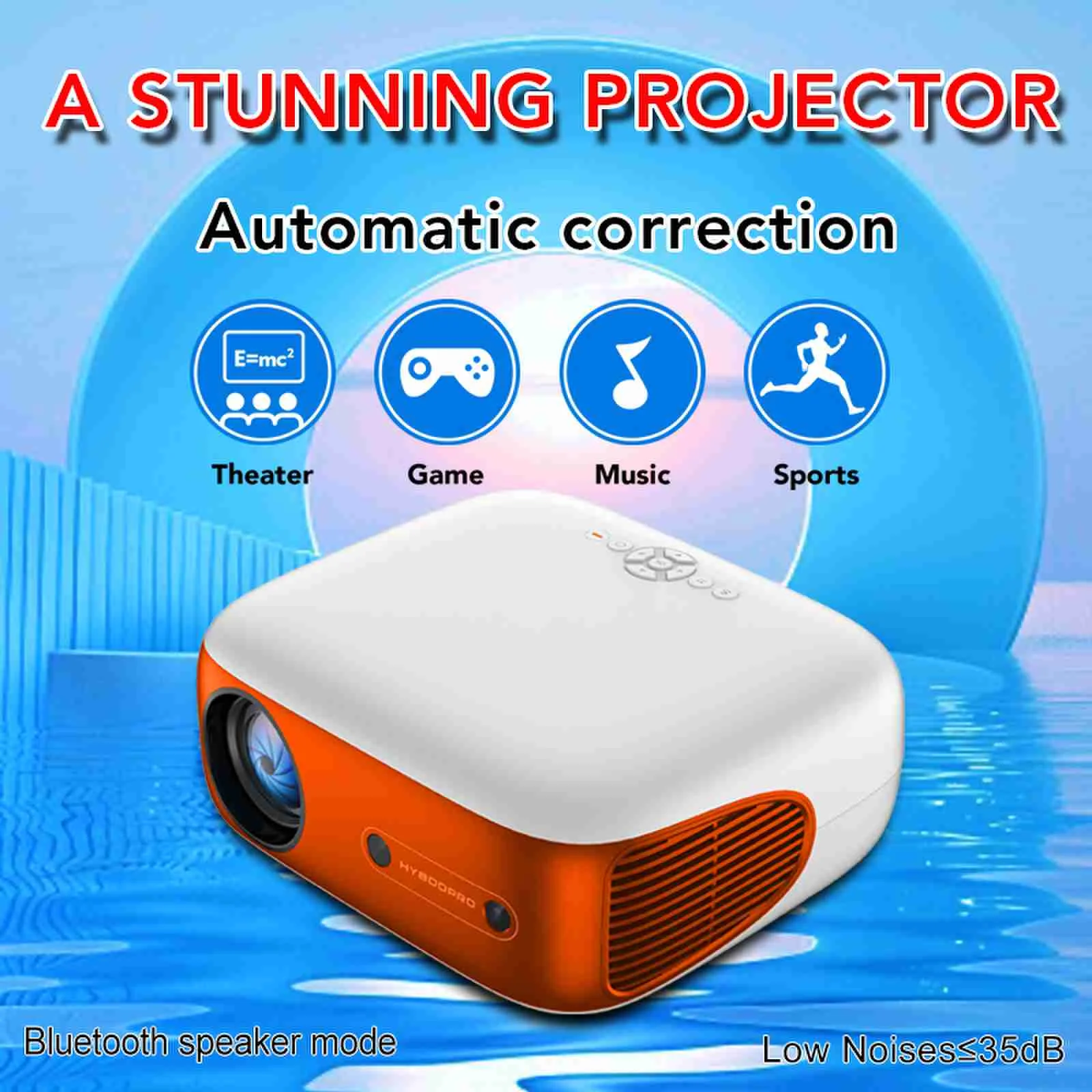 أجهزة عرض Hy800 Pro 4K Proyector مع Wifi NT72564 Android 11 جهاز عرض فيديو محمول 4K 330 ANSI Lumen Beamer