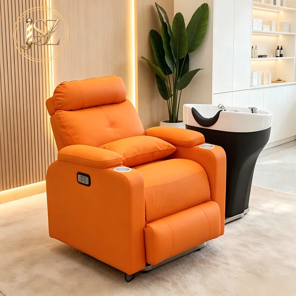 

Salon Hair Wash Chair Electric Recline Head Spa Unit with Shampoo Bowl Sink
