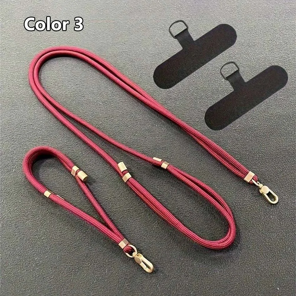 

2Pcs/Set Short + Long Phone Lanyard Nylon Universal Phone Strap Hang Card Neck Cord Clip Anti-lost Wrist Strap