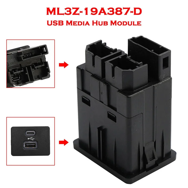 

For Ford F-150 Expedition Bronco USB Type-C Multimedia Interface Module ML3Z-19A387-D ML3Z-14F014-AB LB5Z-19387-C