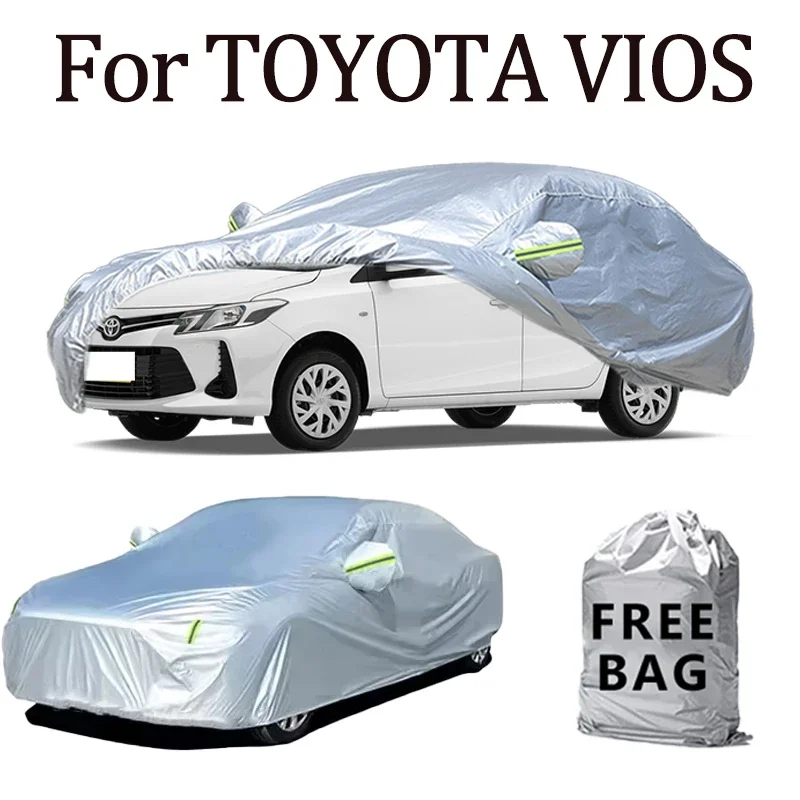 

For TOYOTA VIOS Car Cover Outdoor Protection Covers Snow Sunshade Waterproof Dustproof Exterior UV Car Accessories