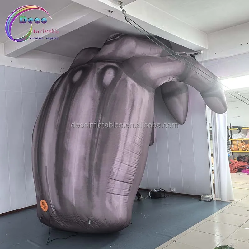 Giant Inflatable Hand Model Stage Art Performance Statue With Pink Nails For Fashion Show And Concert Decoration