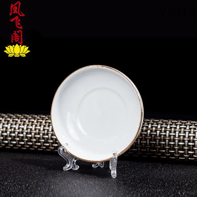 Yjq 2pcs God of Wealth Offering Cup Xiantang Lucky Treasure Hall Supplies Ceramic Holy Water Cup