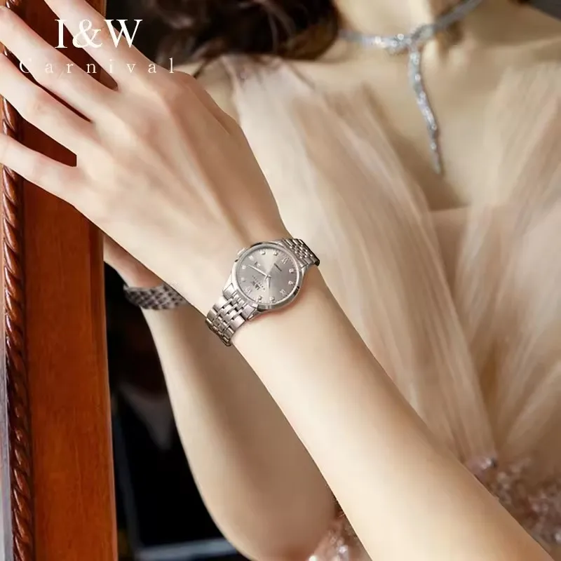 Orologio da donna IW Carnival con movimento automatico, orologi da polso meccanici, accessori eleganti di marca famosa per orologio impermeabile da donna