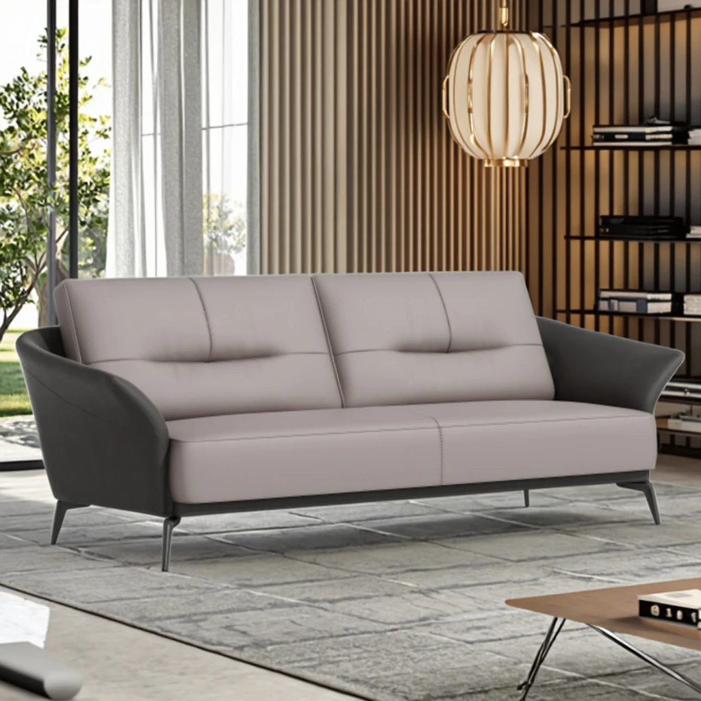 Luxury Modern European Leather Executive Sectional Sofa Extendable for Home Office Living Room Conference Room Waiting Areasprom