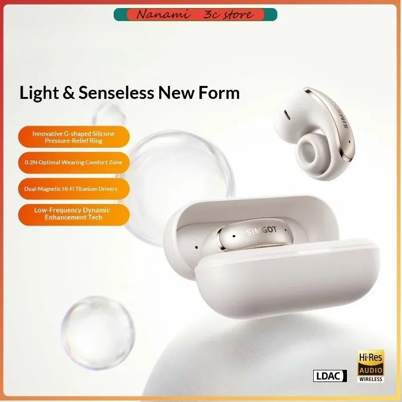 SIMGOT Yuanqi OnClip ONE Clip-On Bluetooth Headphones Open-Style Wireless Bluetooth 6.0 Non-In-Ear Headphones view 2