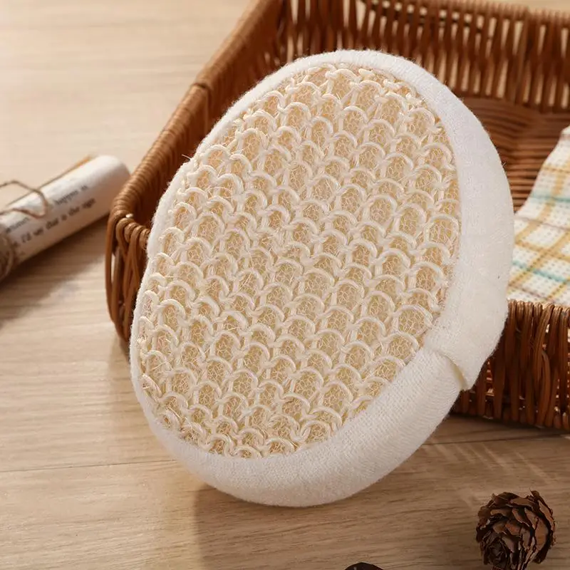 1Pcs Elliptical Sisal Body Exfoliator Bath Ball Hemp Sponge Bath Brush Bath Towel Scrubber Shower Spa Skin Care Daily Bath Use