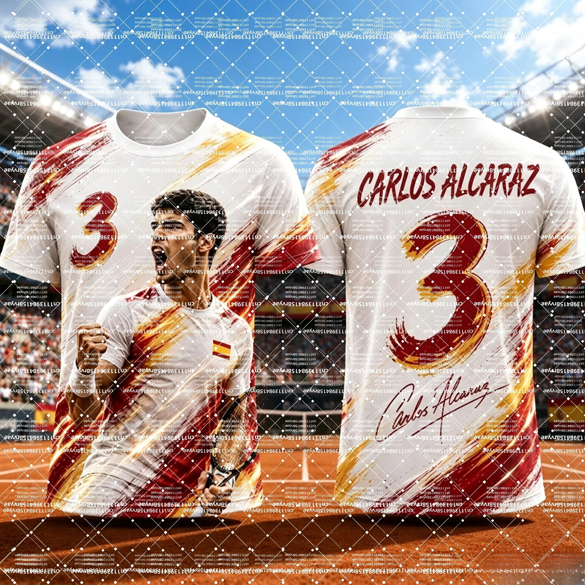 2026 Summer New  Special Carlos Alcaraz No.3 Print Fans Tennis Jersey for Men T-shirt  Sports Training Tees Kids/Adult Tops