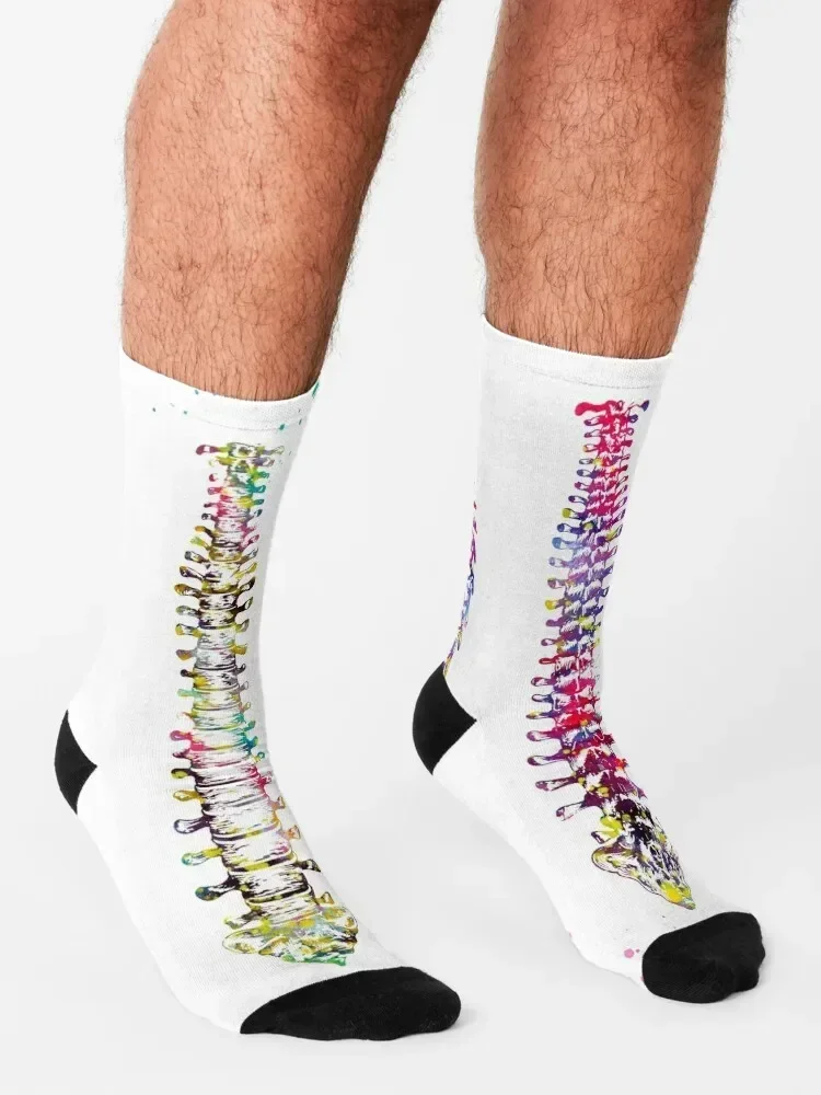 Human Spine Socks Nieuwigheden luxe winter thermische heldere kousenband Herensokken Luxe dames