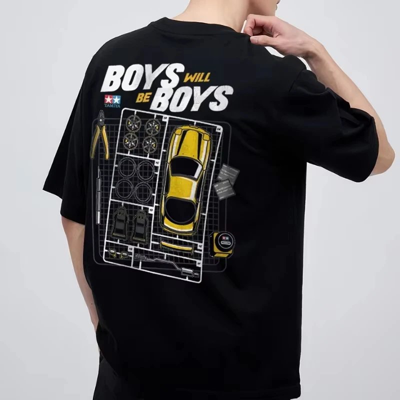 

2025 New Japan JDM Modified Car Car Model Parts Printed Graphic T-shirt Men and Women Short Sleeve Breathable Motorcycle T-shirt