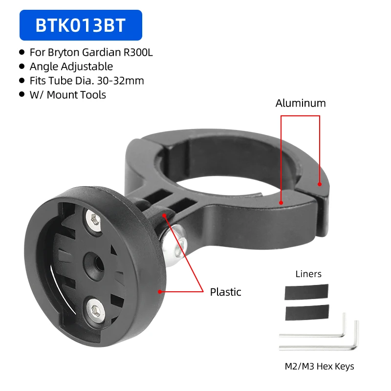 Radarlicht-Ständerhalterung für Bryton Gardian R300L Fahrrad-Rückleuchte, Sattelschiene, Sattelstützenhalterung, passend für Gopro-Kamera-Adapter