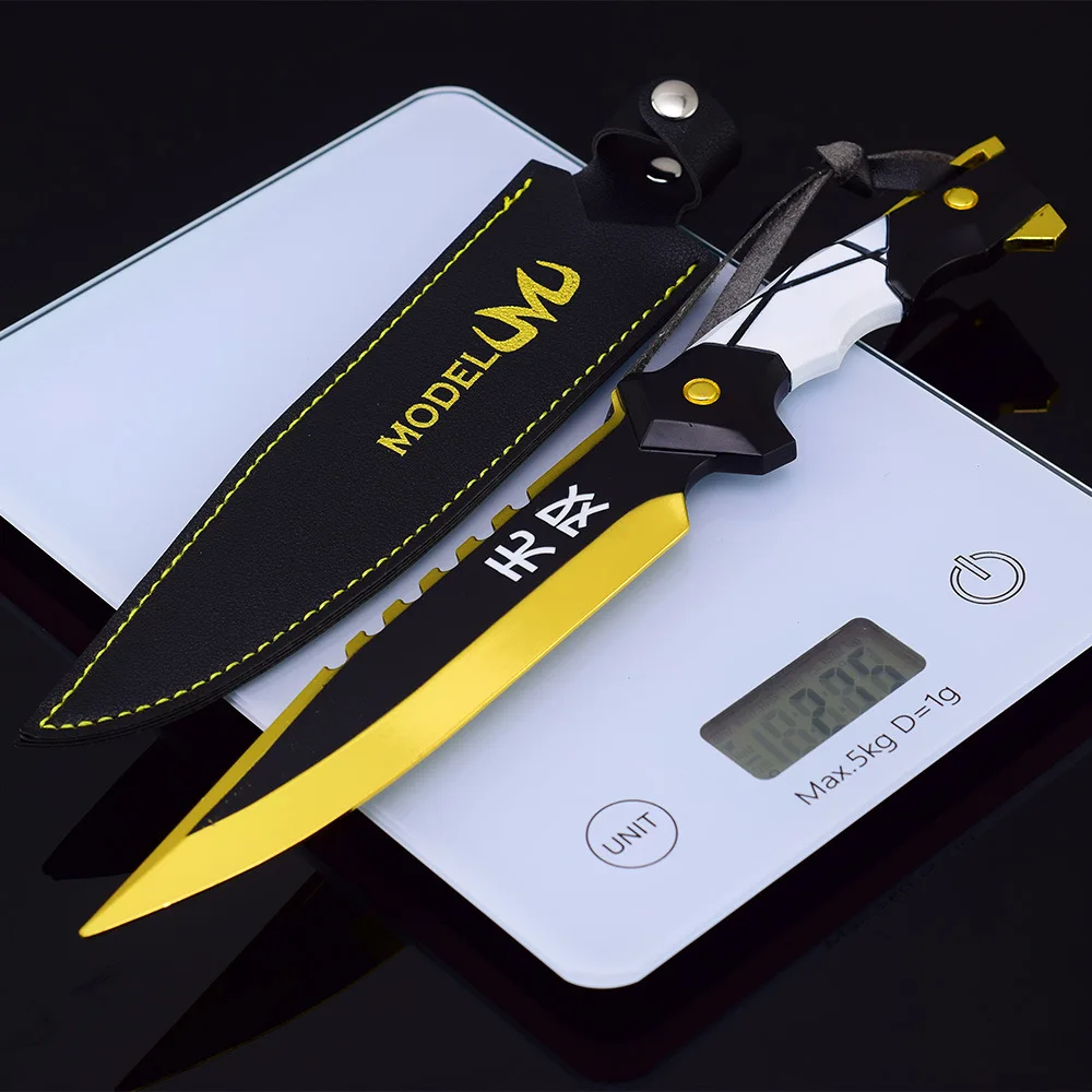 12 cm Nuovo Valorant Gioco Periferico Modello In Metallo Armi e Oggetti di Scena con Copertura In Pelle Decorazione Del Desktop Ornamenti Ragazzi Regali Giocattoli