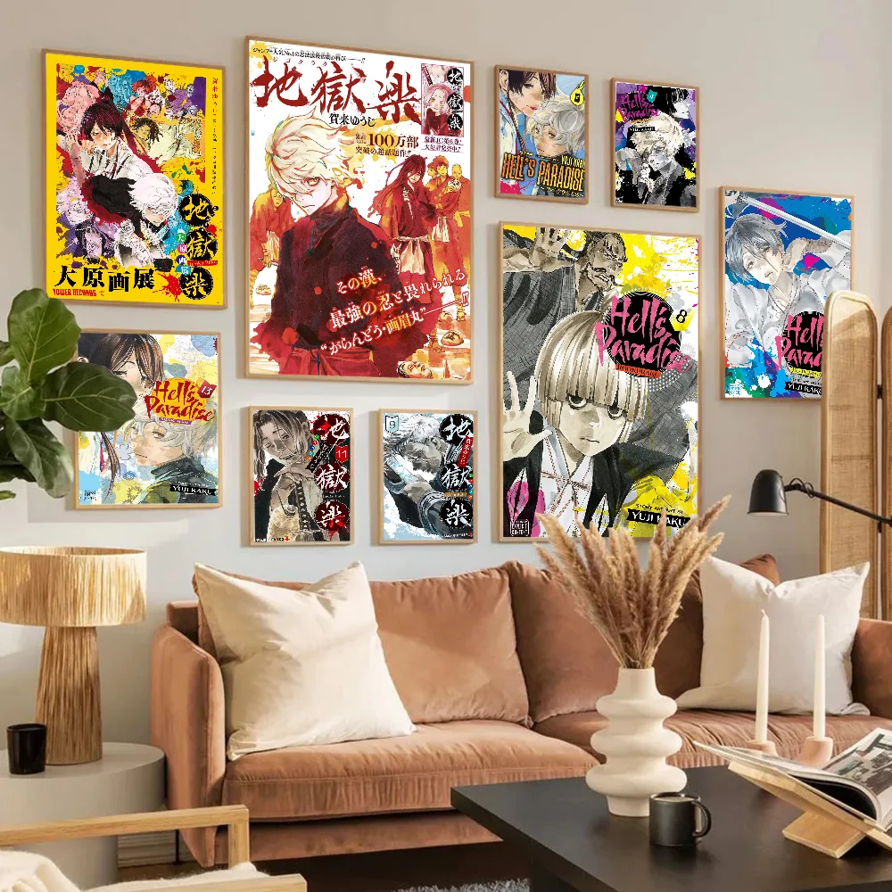 Hells Paradise Jigokuraku AnimeAnime Posters Sticky Whitepaper Prints Posters Artwork Kawaii Room Decor