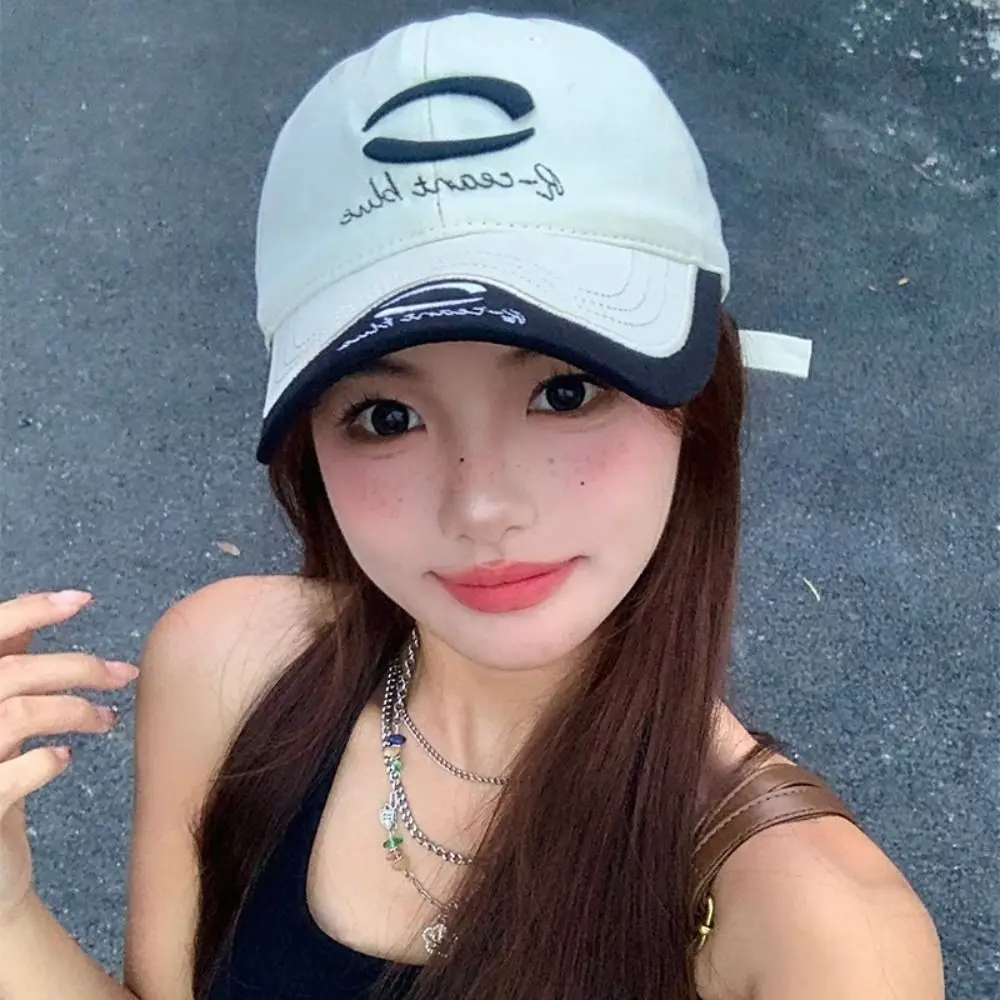 

Casual American Vintage Baseball Cap Embroidery Y2K Letter Peaked Cap Cotton Hip Hop Visors Snapback Cap Men Women