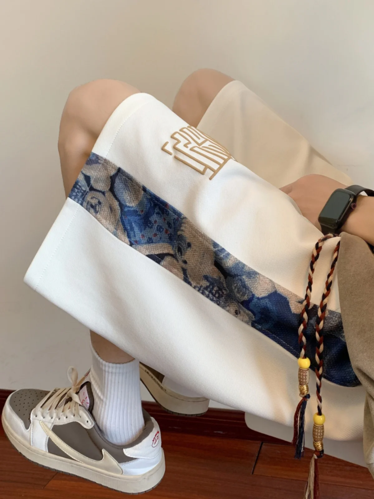 

New Chinese Style Men's Shorts Summer Casual Sports Loose Fit Trendy Brand Boys' 5-Quarter Pants Breathable Comfortable Fashi...